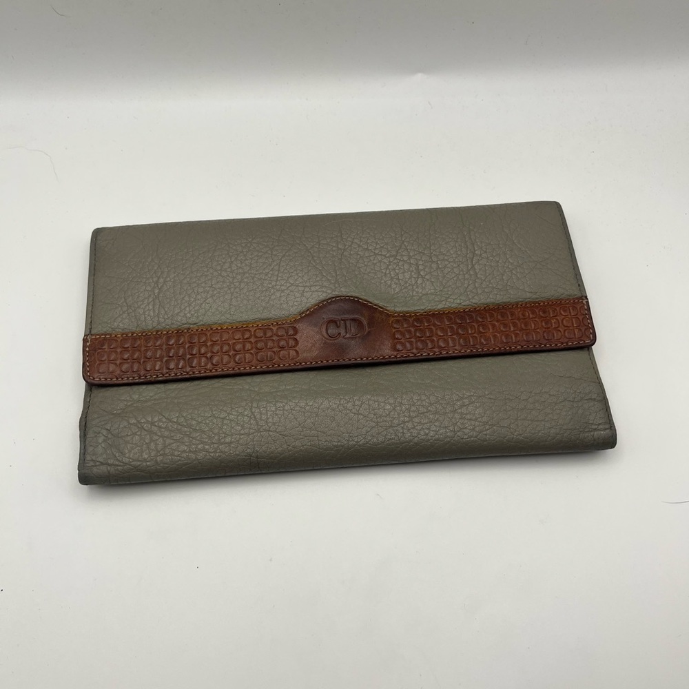 Christian Dior Two-Tone Clutch
with Micro-CD Detail w/ COA